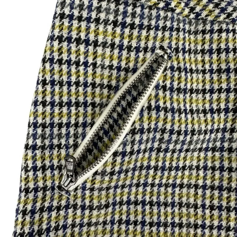 Talbots Women's size 6 Wool Blend Plaid Skirt Pockets